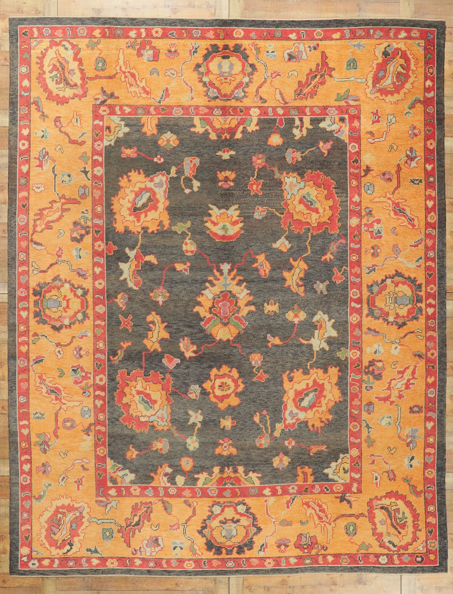 10 x 13 Colorful Turkish Oushak Rug 52430