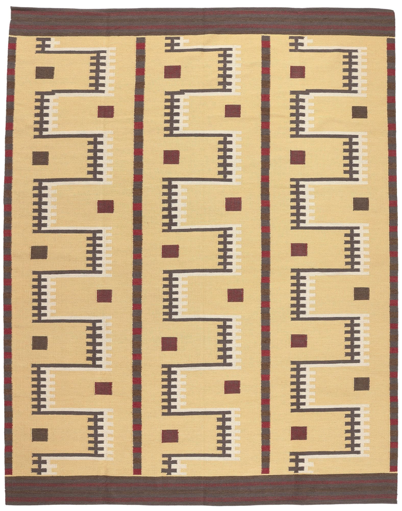 10 x 13 Scandinavian Modern Swedish Inspired Kilim Rug 30962