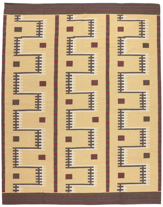 10 x 13 Scandinavian Modern Swedish Inspired Kilim Rug 30962