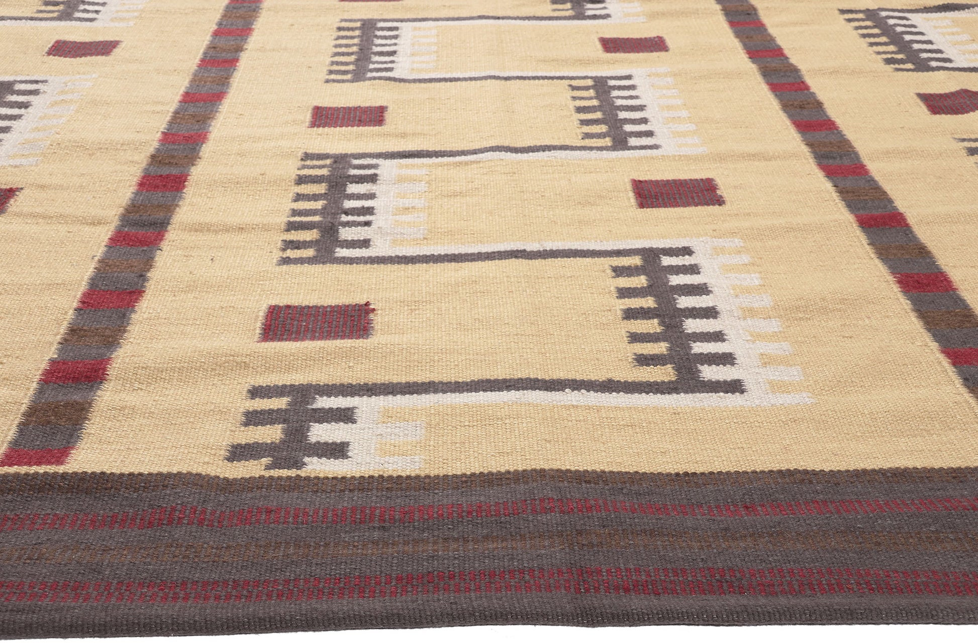 10 x 13 Scandinavian Modern Swedish Inspired Kilim Rug 30962