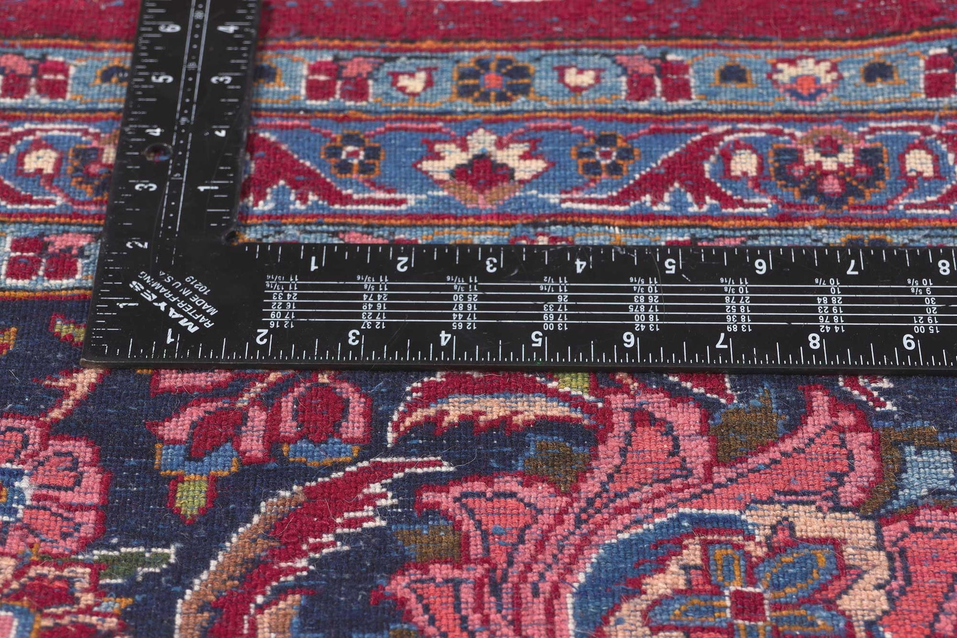 10 x 13 Vintage Persian Kashan Rug 60712