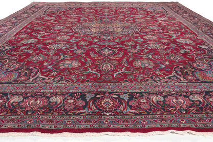 10 x 13 Vintage Persian Kashan Rug 60712