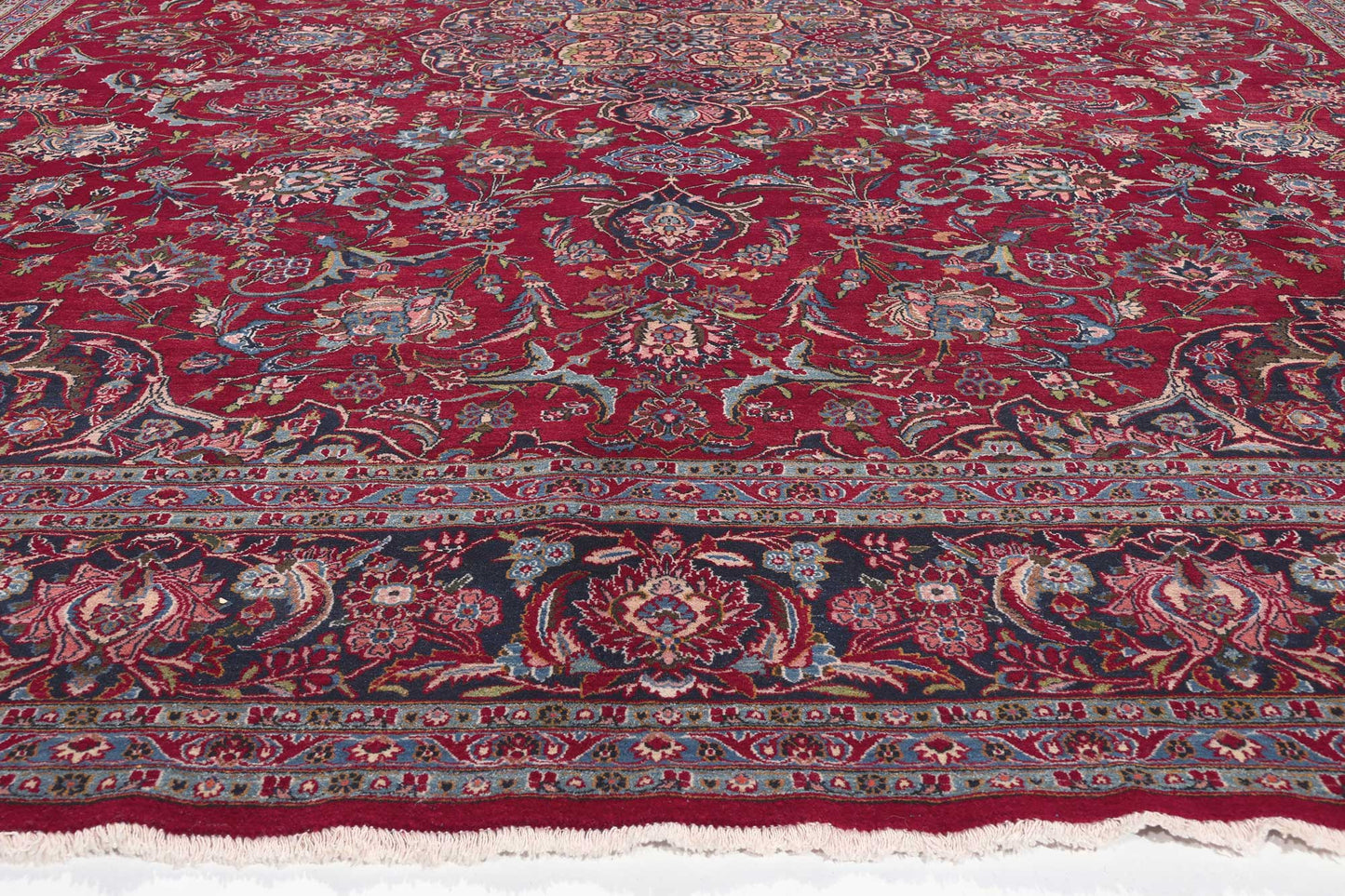 10 x 13 Vintage Persian Kashan Rug 60712