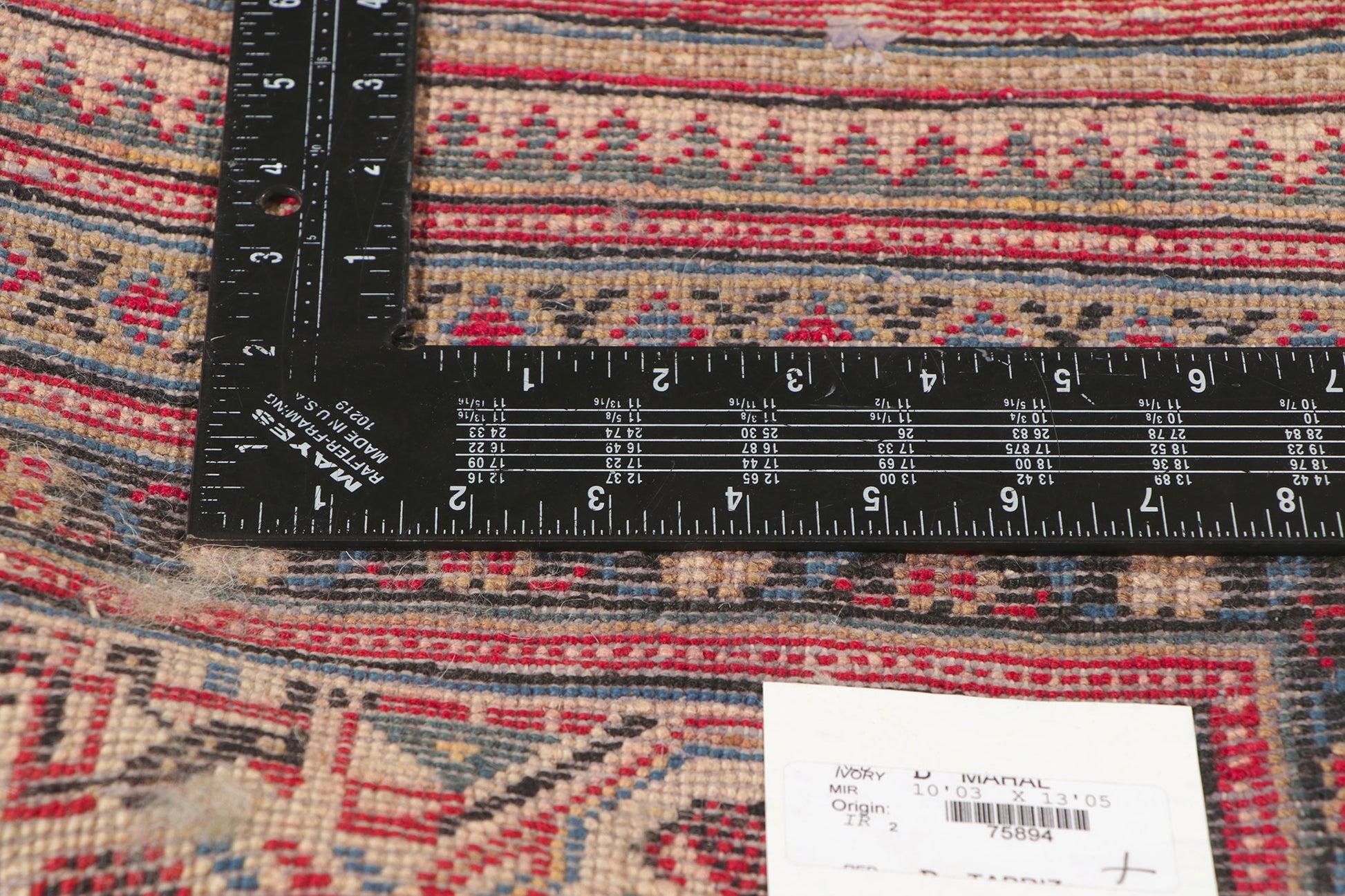 10 x 13 Vintage Persian Mahal Rug 75894