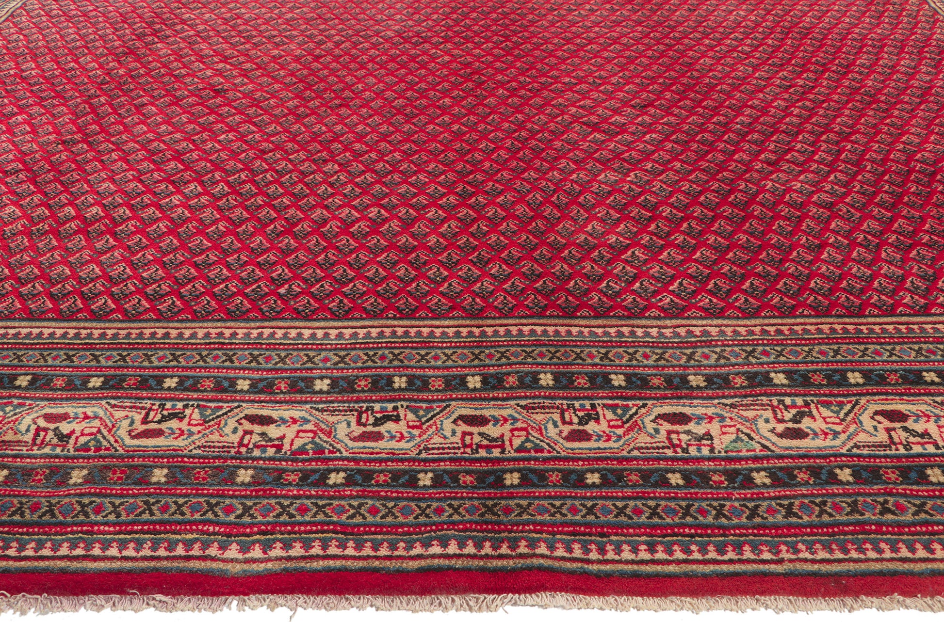 10 x 13 Vintage Persian Mahal Rug 75894