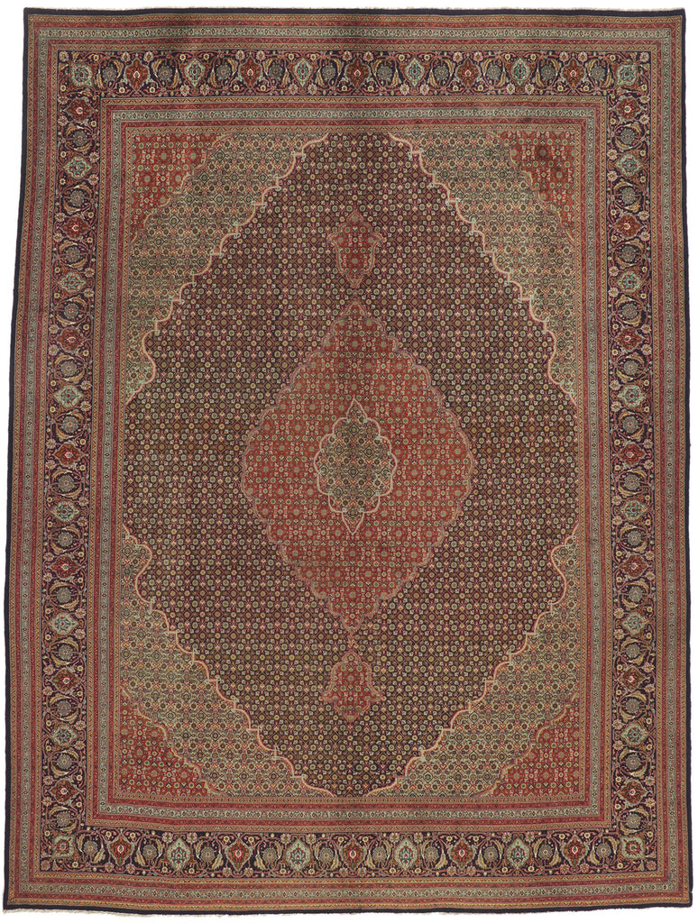 10 x 13 Vintage Persian Tabriz Rug 60998