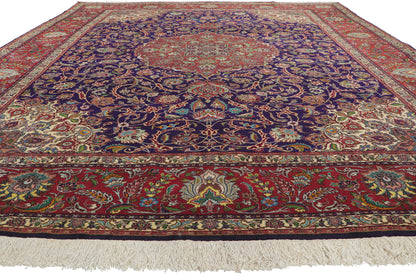 10 x 13 Vintage Persian Tabriz Rug 61110