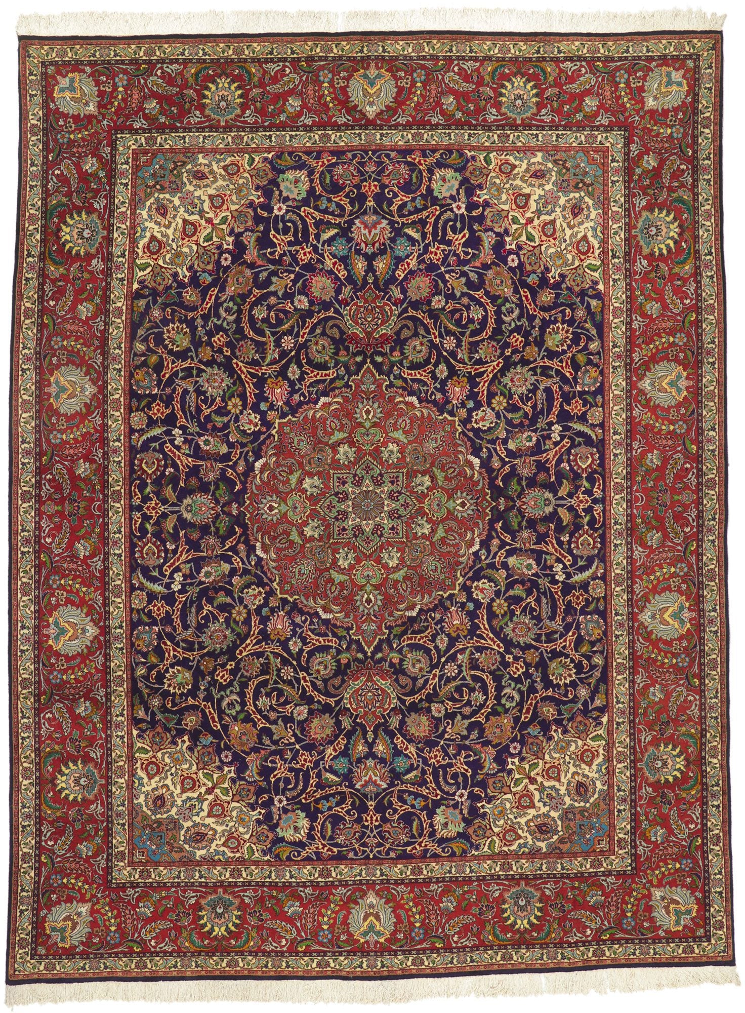 10 x 13 Vintage Persian Tabriz Rug 61110