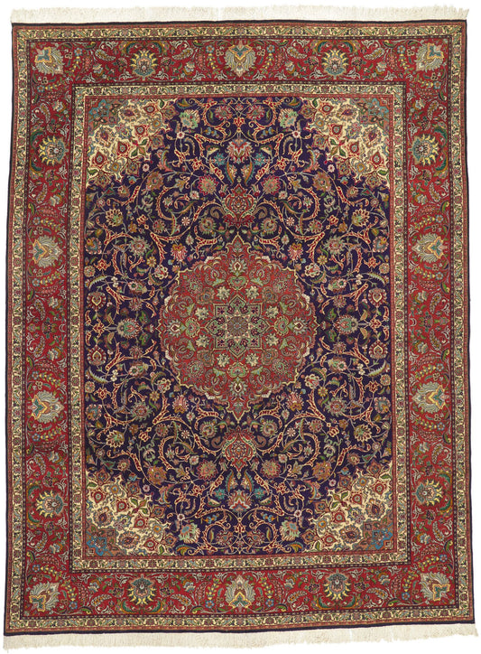 10 x 13 Vintage Persian Tabriz Rug 61110