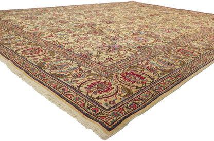 10 x 13 Vintage Persian Tabriz Rug 75888