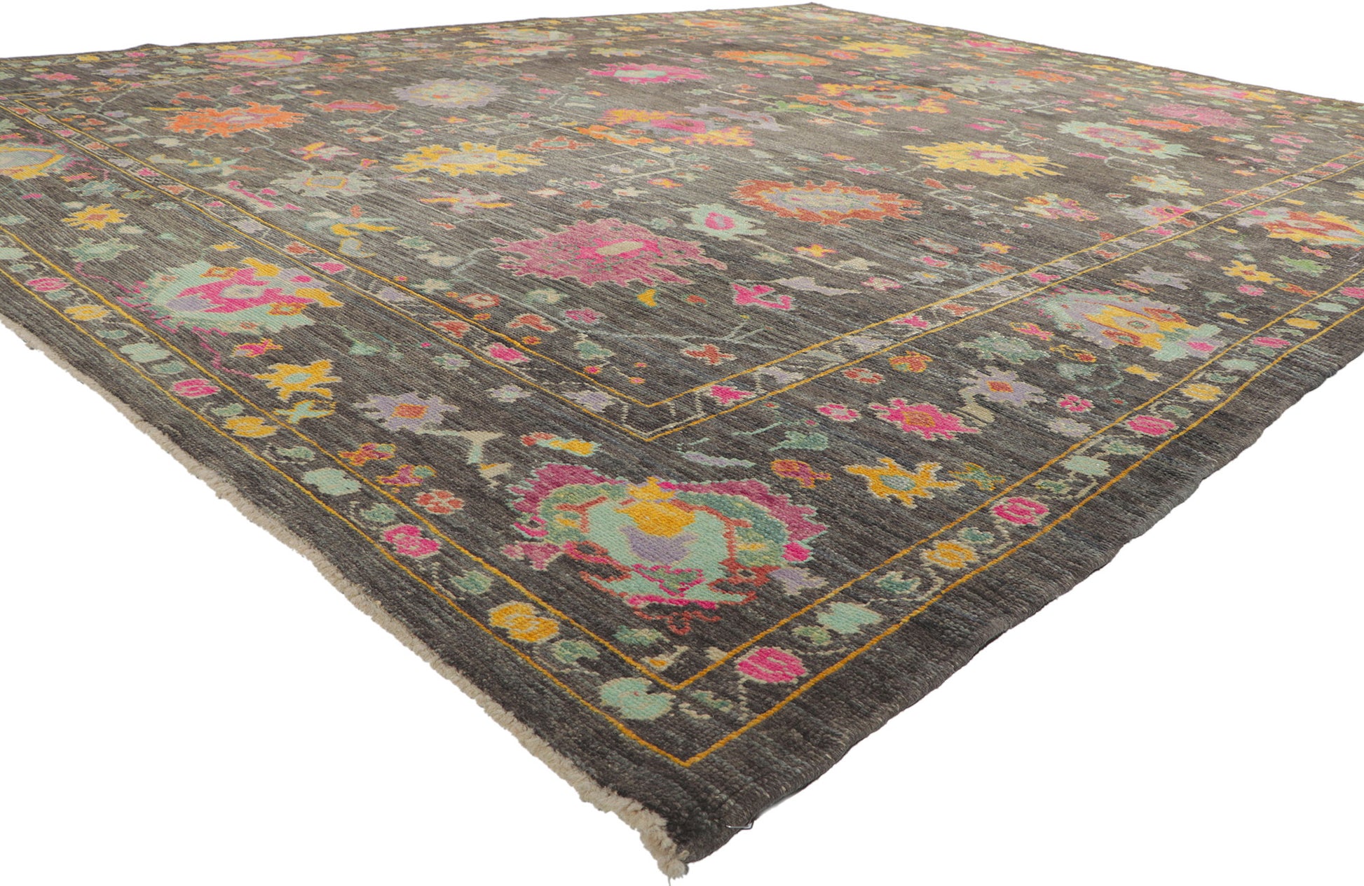 10 x 13 Colorful Turkish Oushak Rug 52218