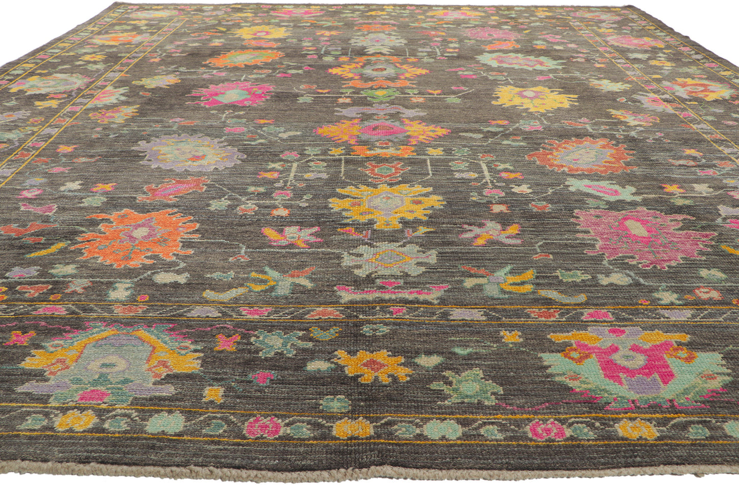 10 x 13 Colorful Turkish Oushak Rug 52218