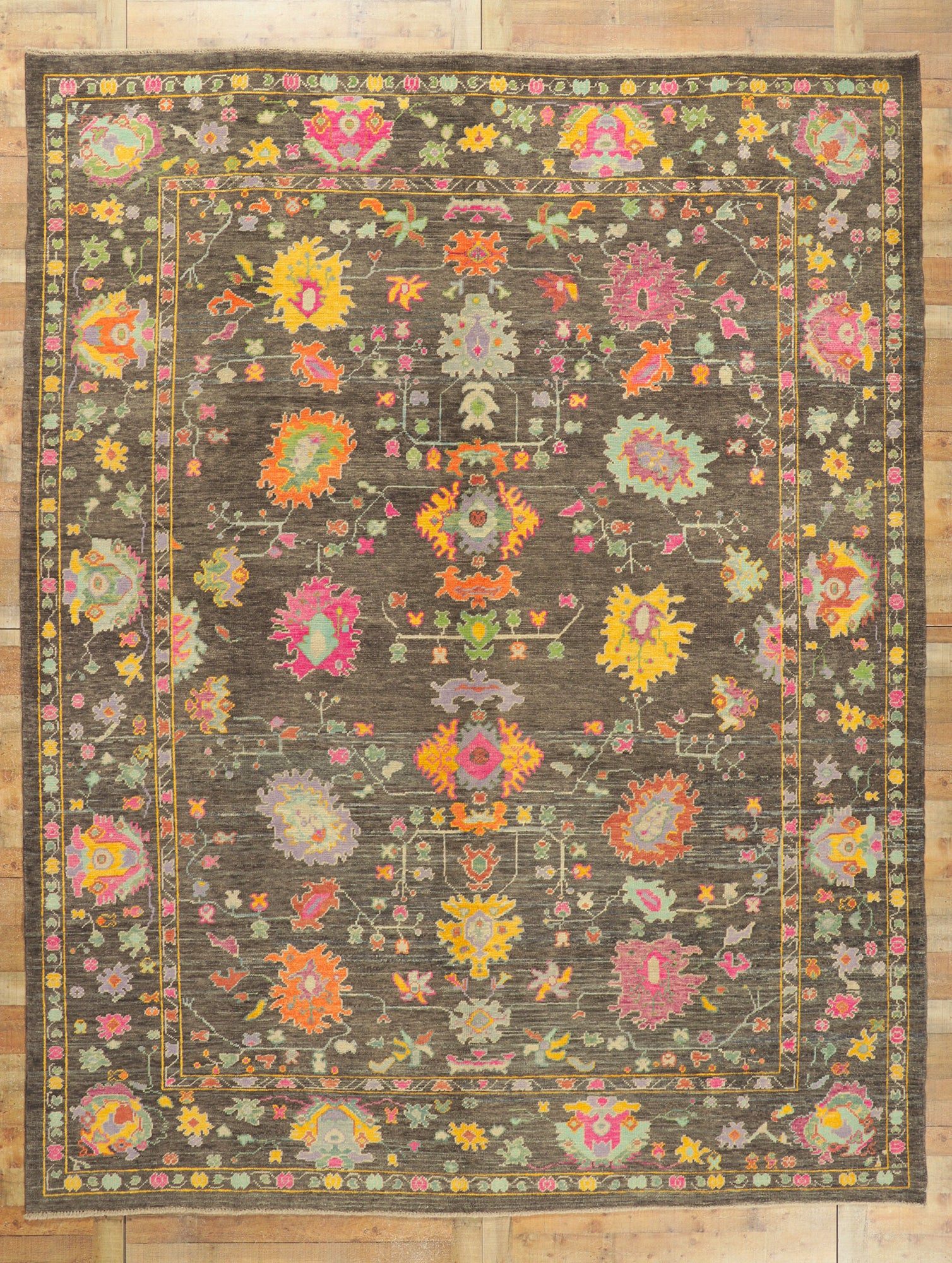 10 x 13 Colorful Turkish Oushak Rug 52218