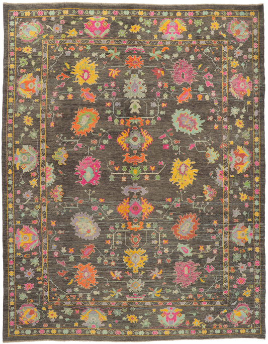 10 x 13 Colorful Turkish Oushak Rug 52218