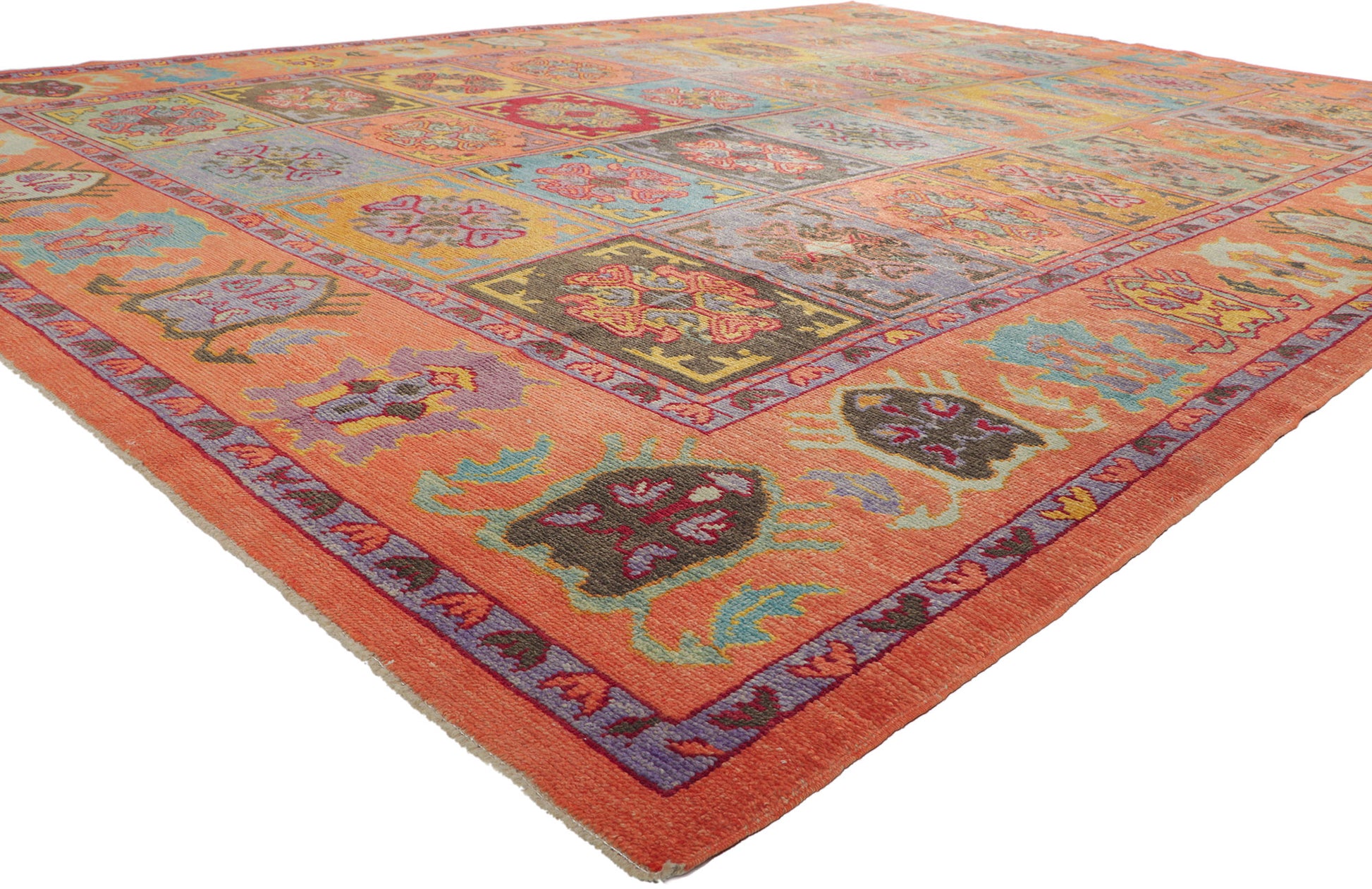 10 x 14 Colorful Turkish Oushak Rug 51884