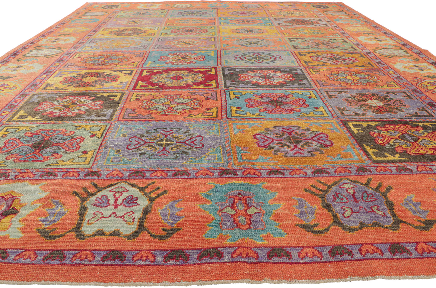 10 x 14 Colorful Turkish Oushak Rug 51884