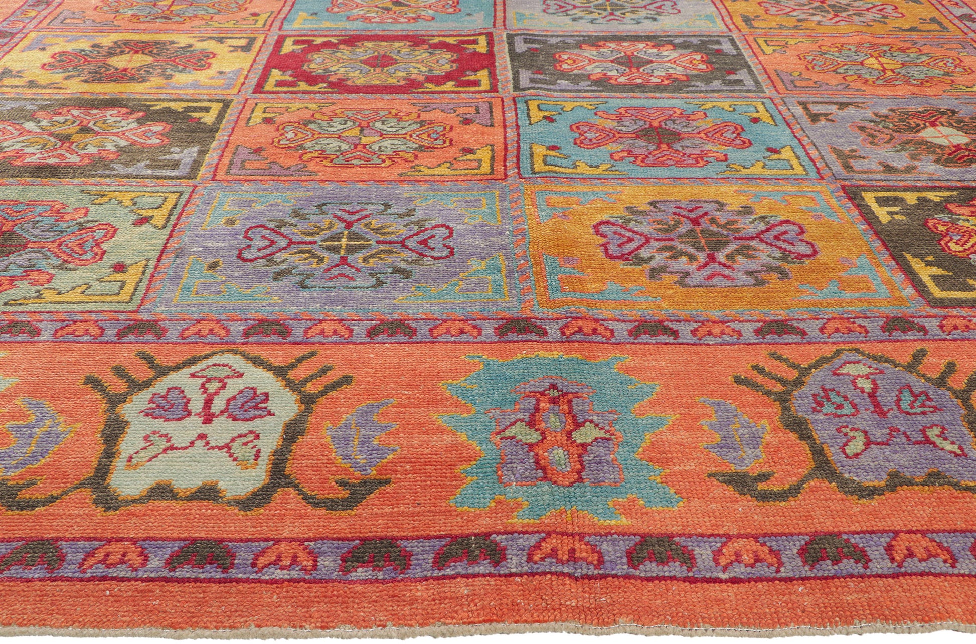 10 x 14 Colorful Turkish Oushak Rug 51884
