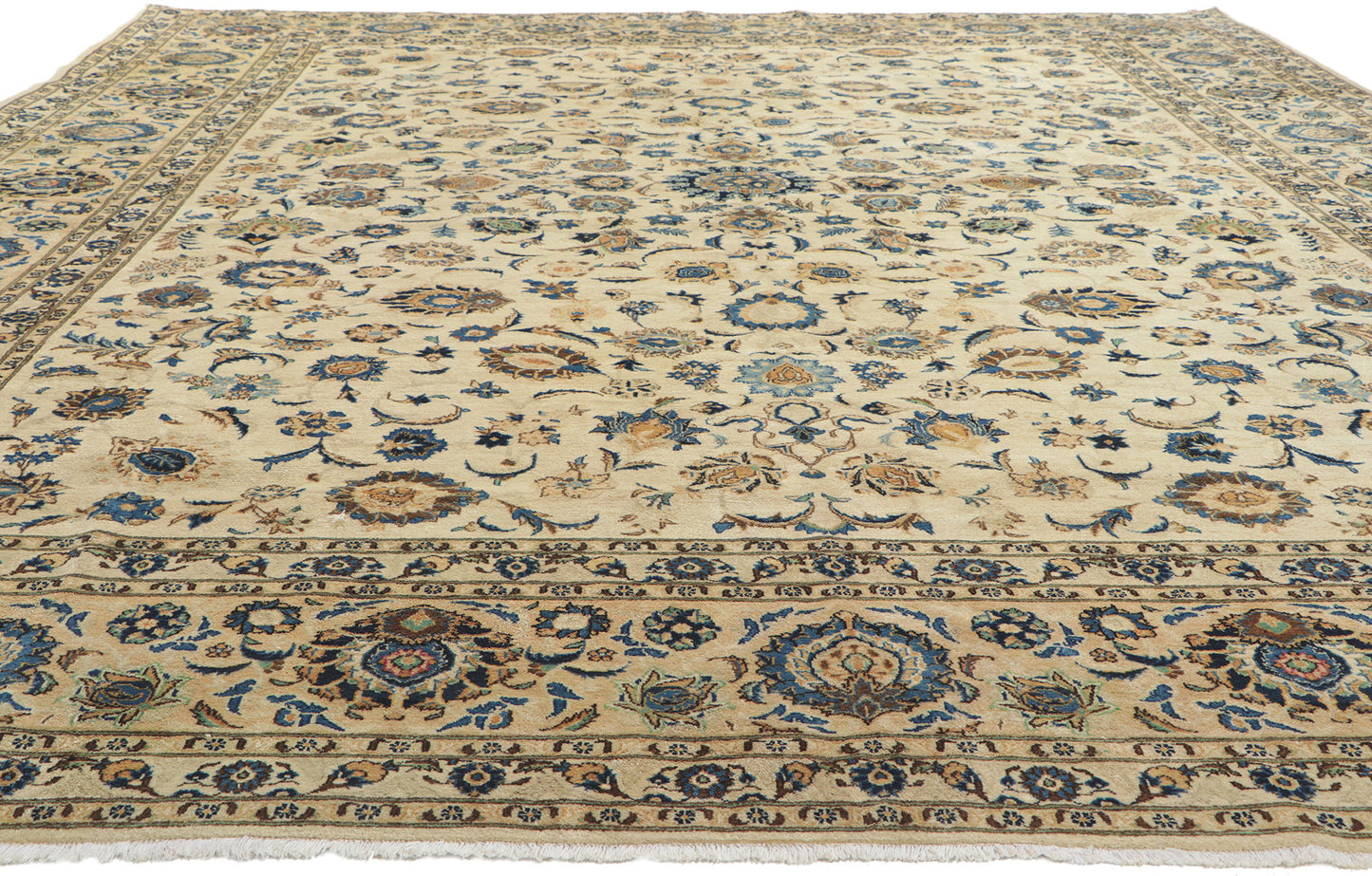 10 x 15 Vintage Persian Nain Rug 77738