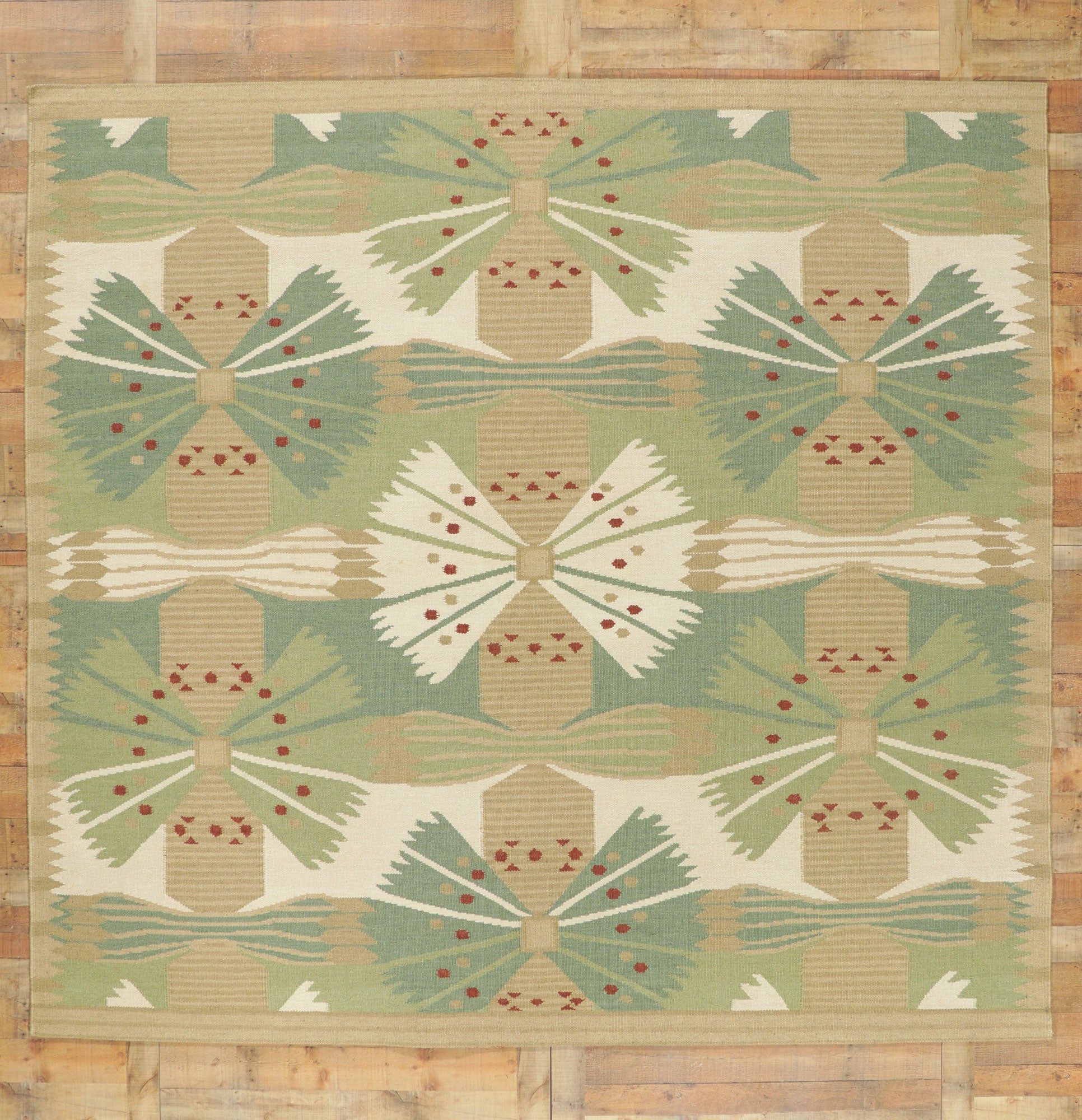 10 x 10 Scandinavian Modern Swedish Inspired Kilim Rug 30850