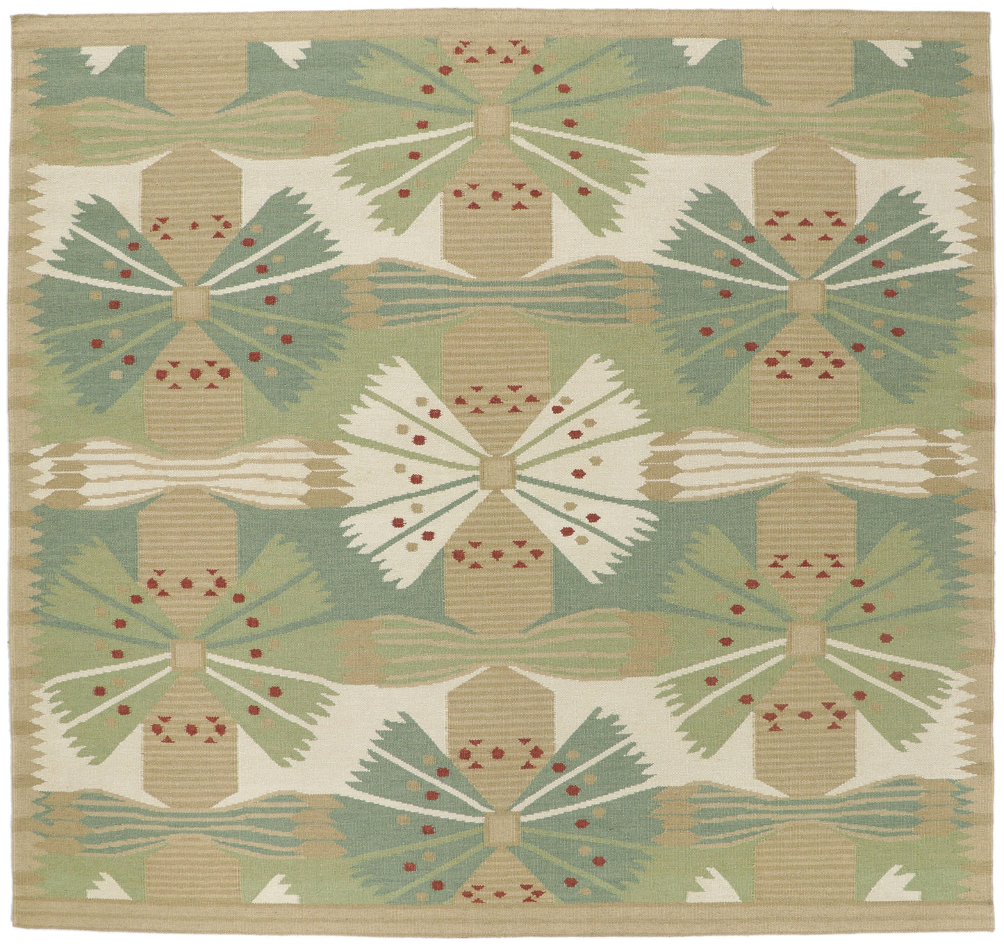 10 x 10 Scandinavian Modern Swedish Inspired Kilim Rug 30850