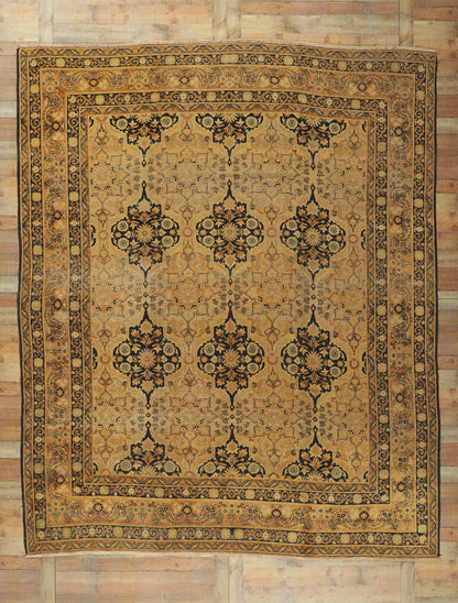 10 x 12 Antique Persian Yazd Rug 73949