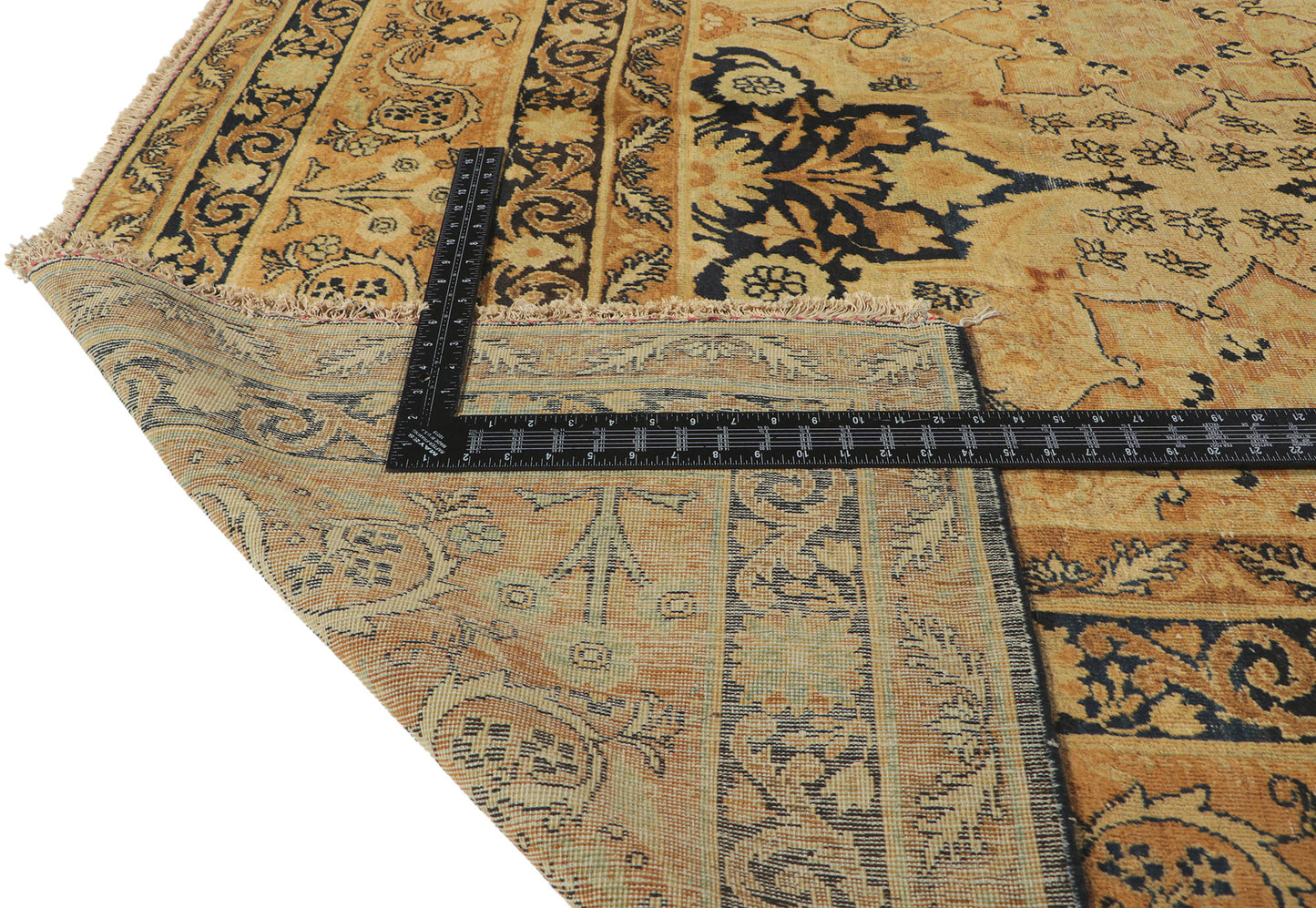 10 x 12 Antique Persian Yazd Rug 73949