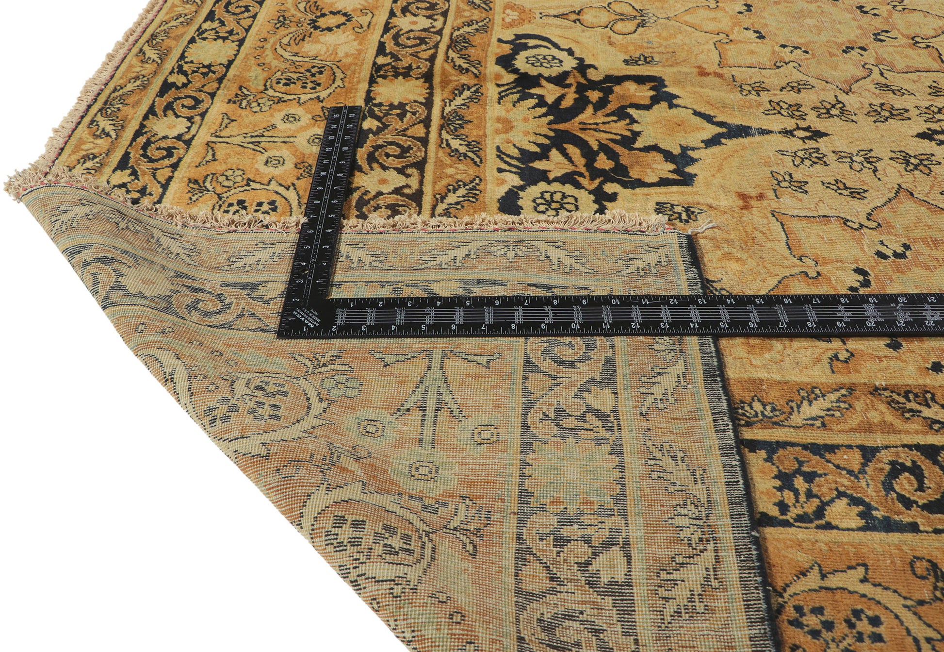 10 x 12 Antique Persian Yazd Rug 73949