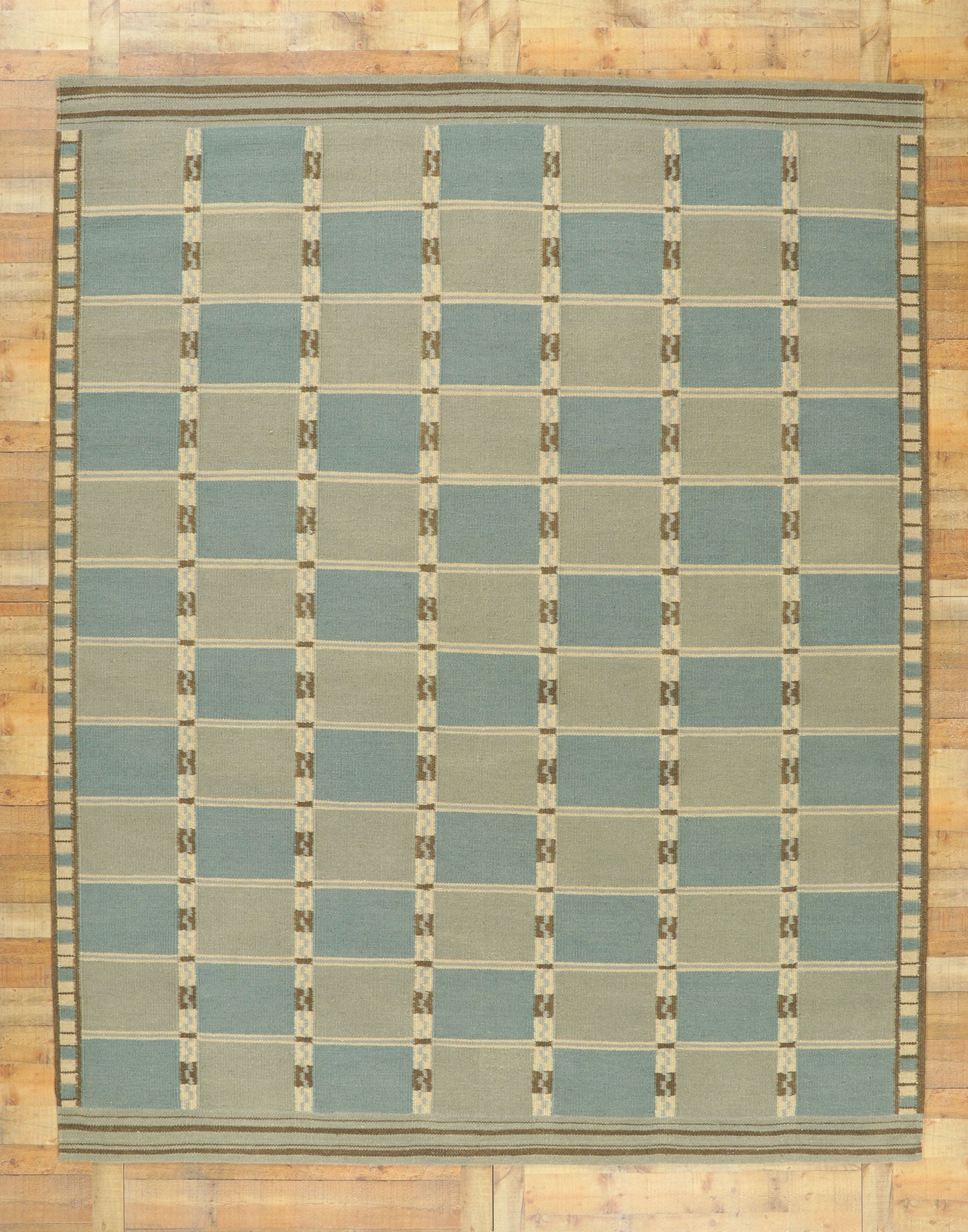 10 x 12 Scandinavian Modern Swedish Inspired Kilim Rug 30856