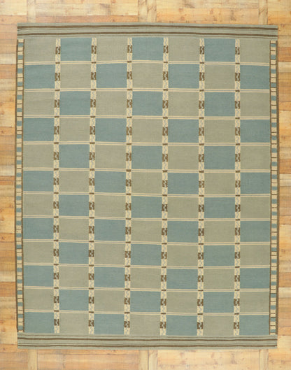 10 x 12 Scandinavian Modern Swedish Inspired Kilim Rug 30856