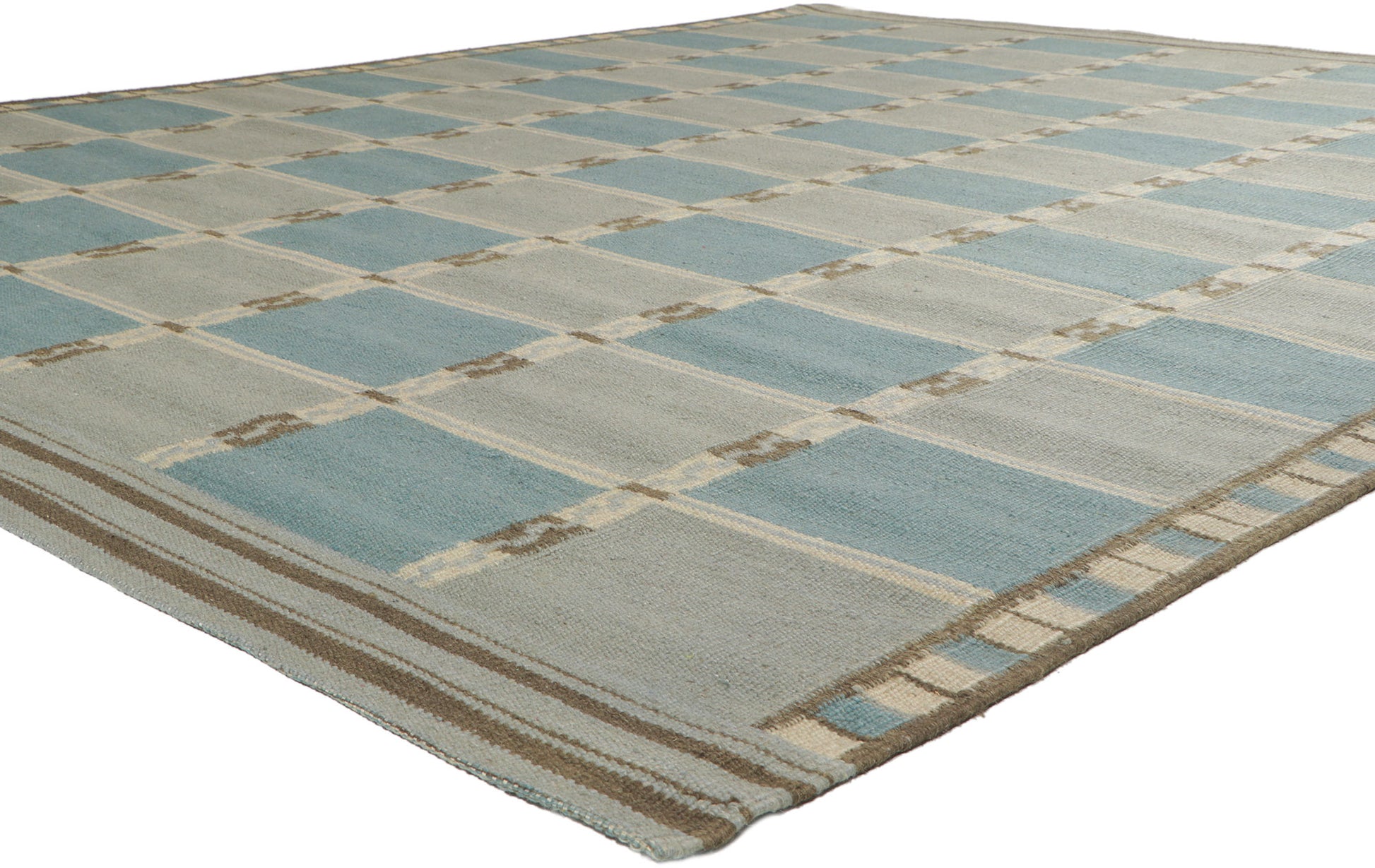 10 x 12 Scandinavian Modern Swedish Inspired Kilim Rug 30856