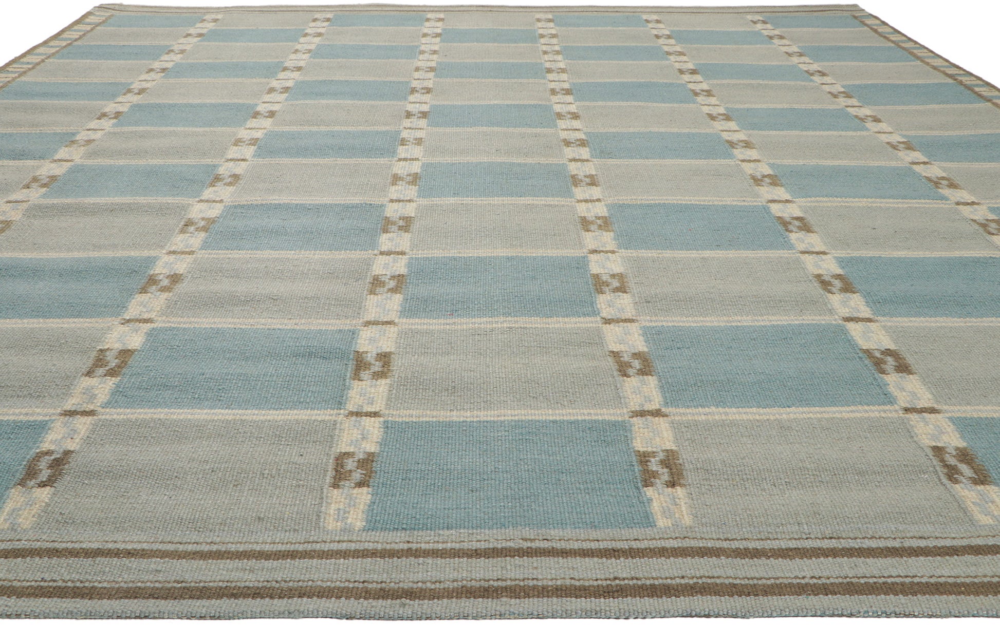 10 x 12 Scandinavian Modern Swedish Inspired Kilim Rug 30856