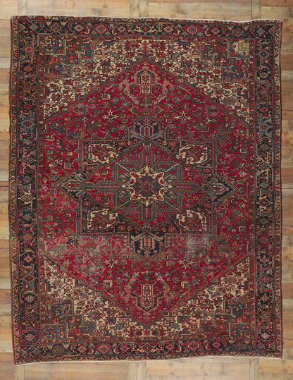 10 x 12 Vintage Persian Heriz Rug 78349