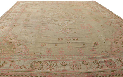 10 x 13 Antique Turkish Oushak Rug 73571
