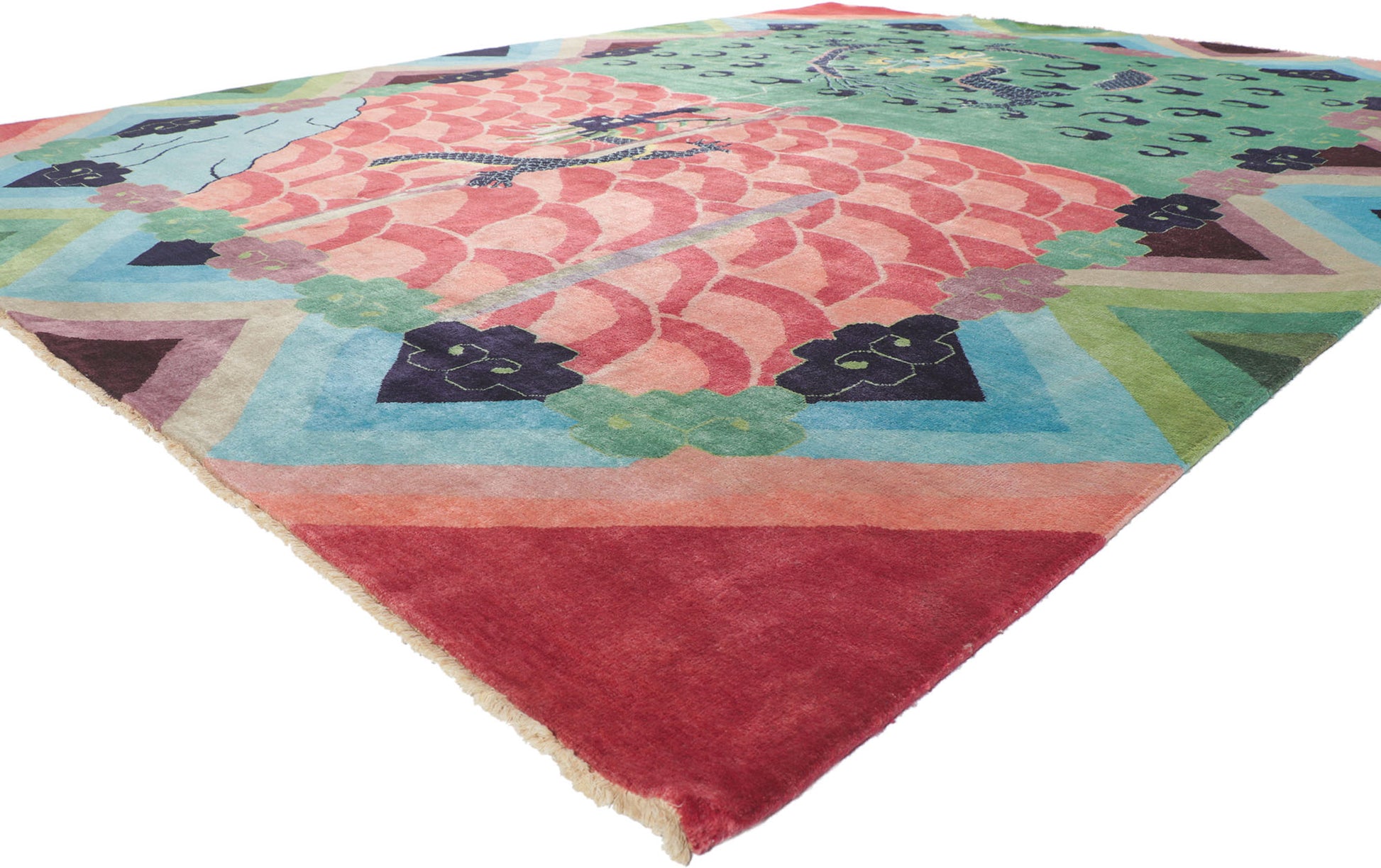 10 x 13 Contemporary Chinese Art Deco Style Rug 30767