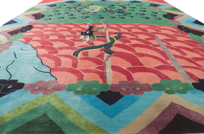 10 x 13 Contemporary Chinese Art Deco Style Rug 30767