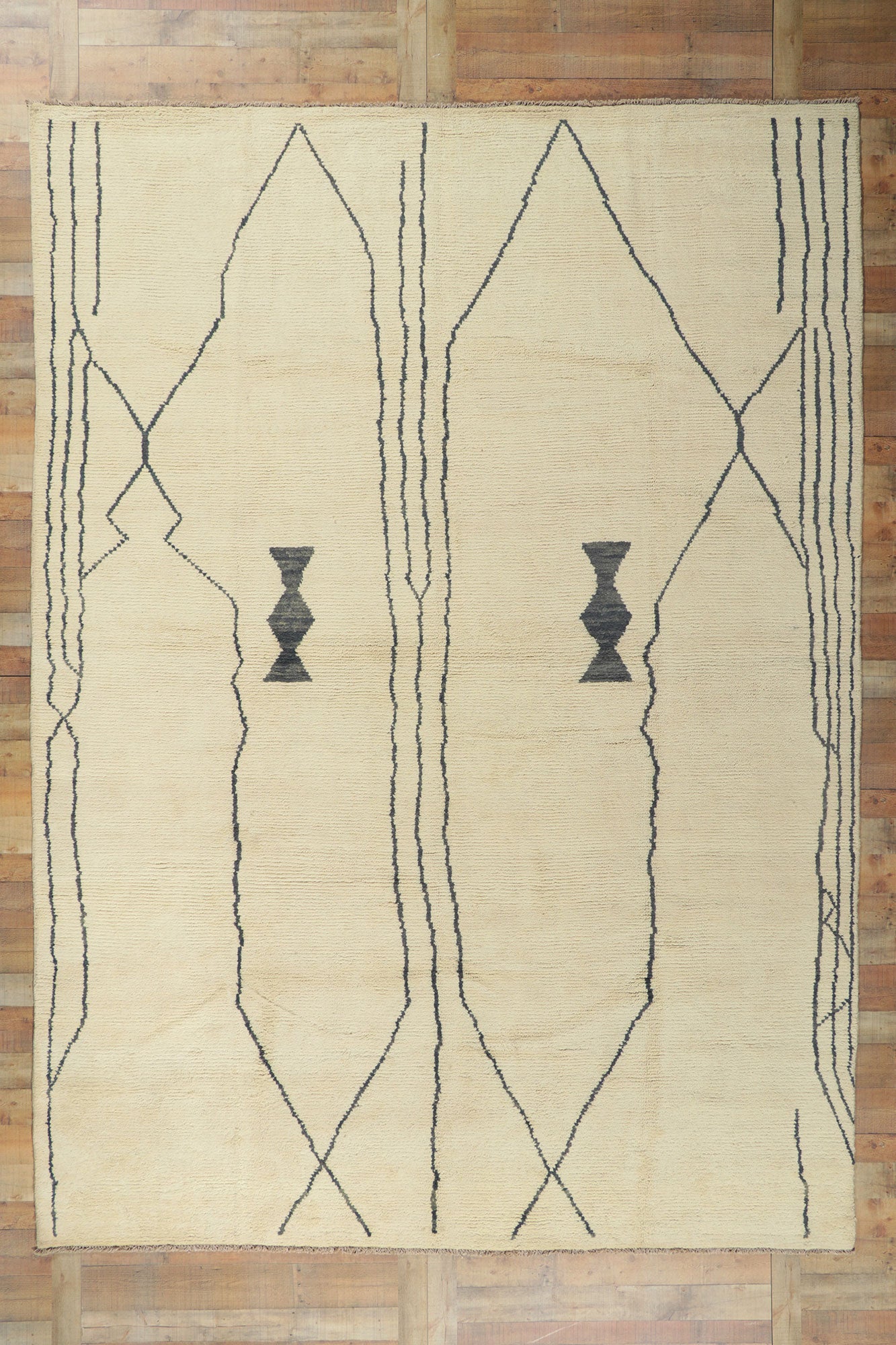 10 x 13 Large Modern Tribal Moroccan Rug 80699