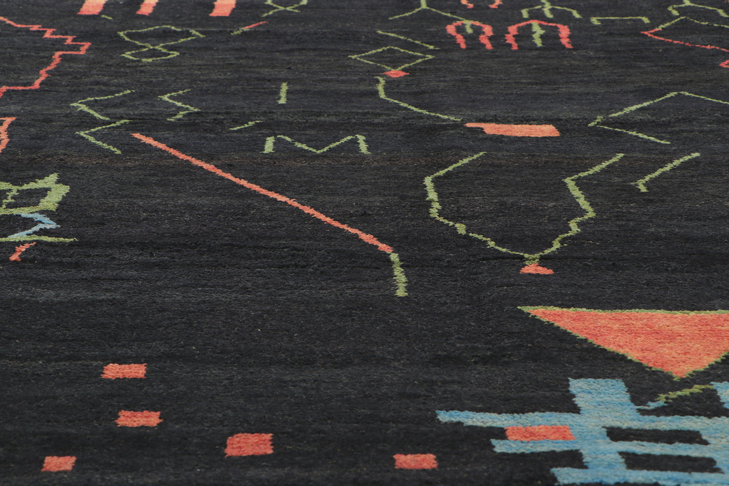 10 x 13 Modern Black Moroccan Area Rug 80706