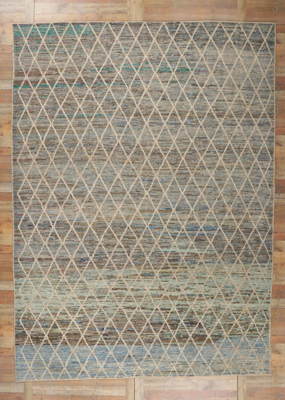 10 x 13 Earth-Tone Moroccan Rug 80813