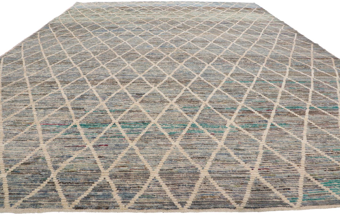 10 x 13 Earth-Tone Moroccan Rug 80813