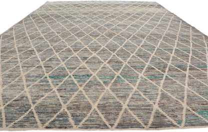 10 x 13 Earth-Tone Moroccan Rug 80813