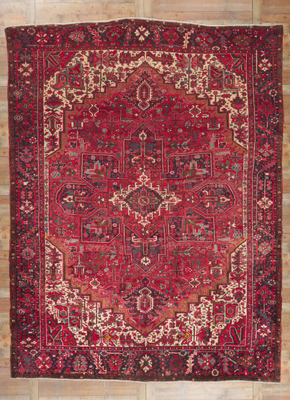 10 x 13 Vintage Persian Heriz Rug 61191