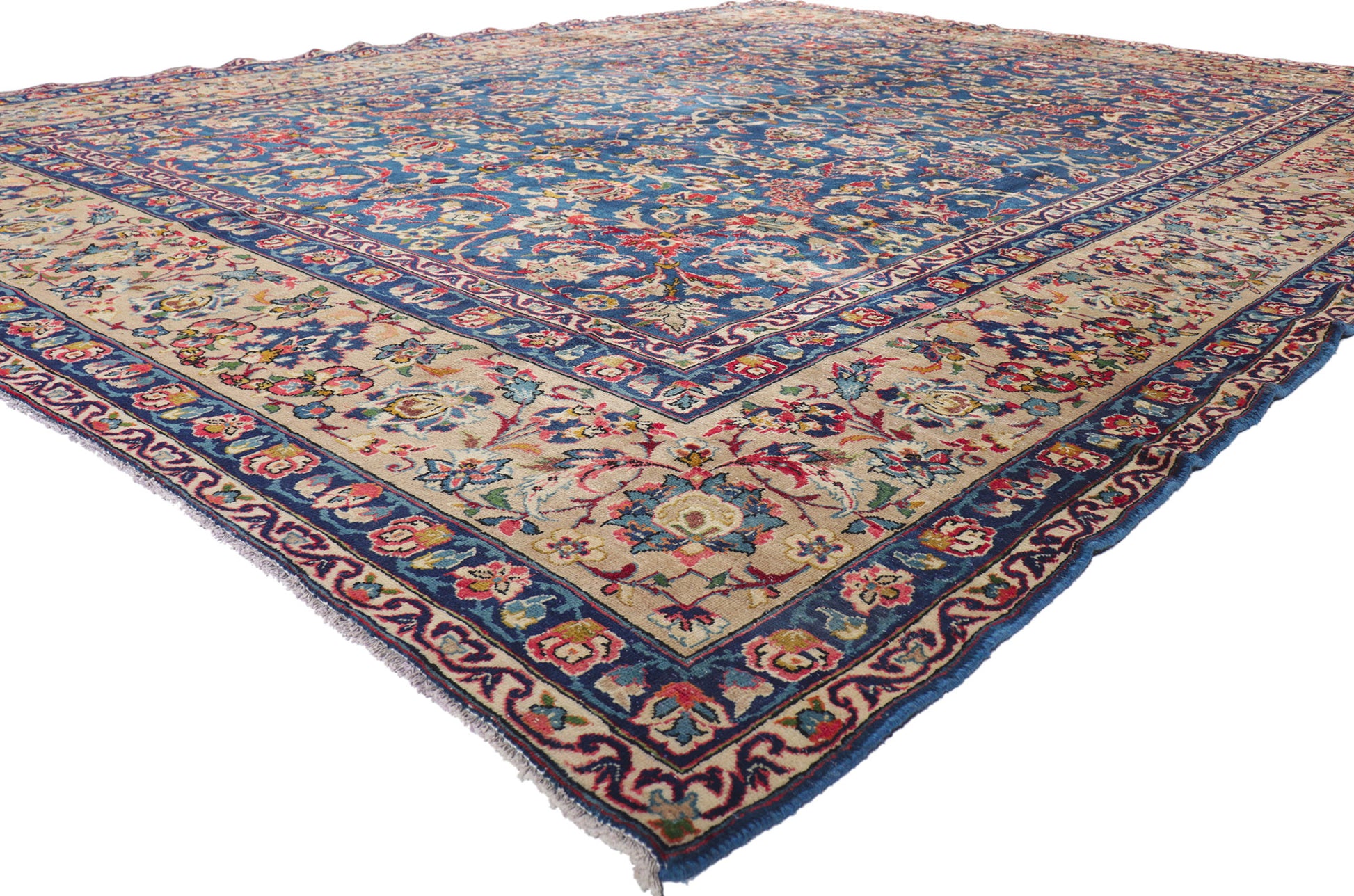 10 x 13 Vintage Persian Isfahan Rug 61207