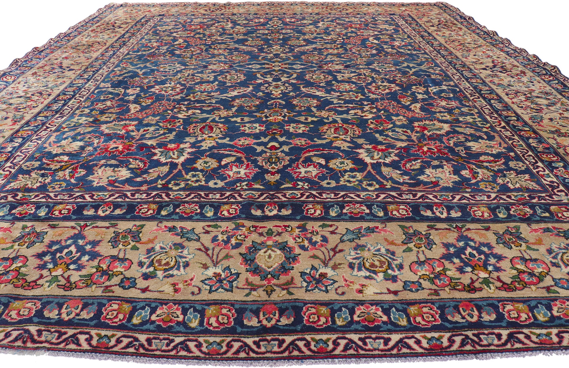 10 x 13 Vintage Persian Isfahan Rug 61207