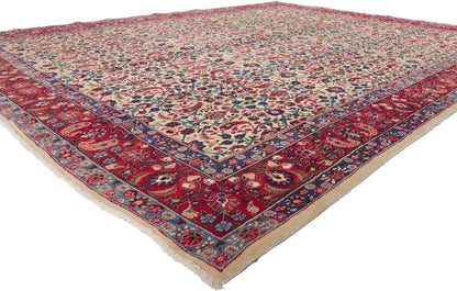 10 x 13 Vintage Persian Mashhad Rug 61182