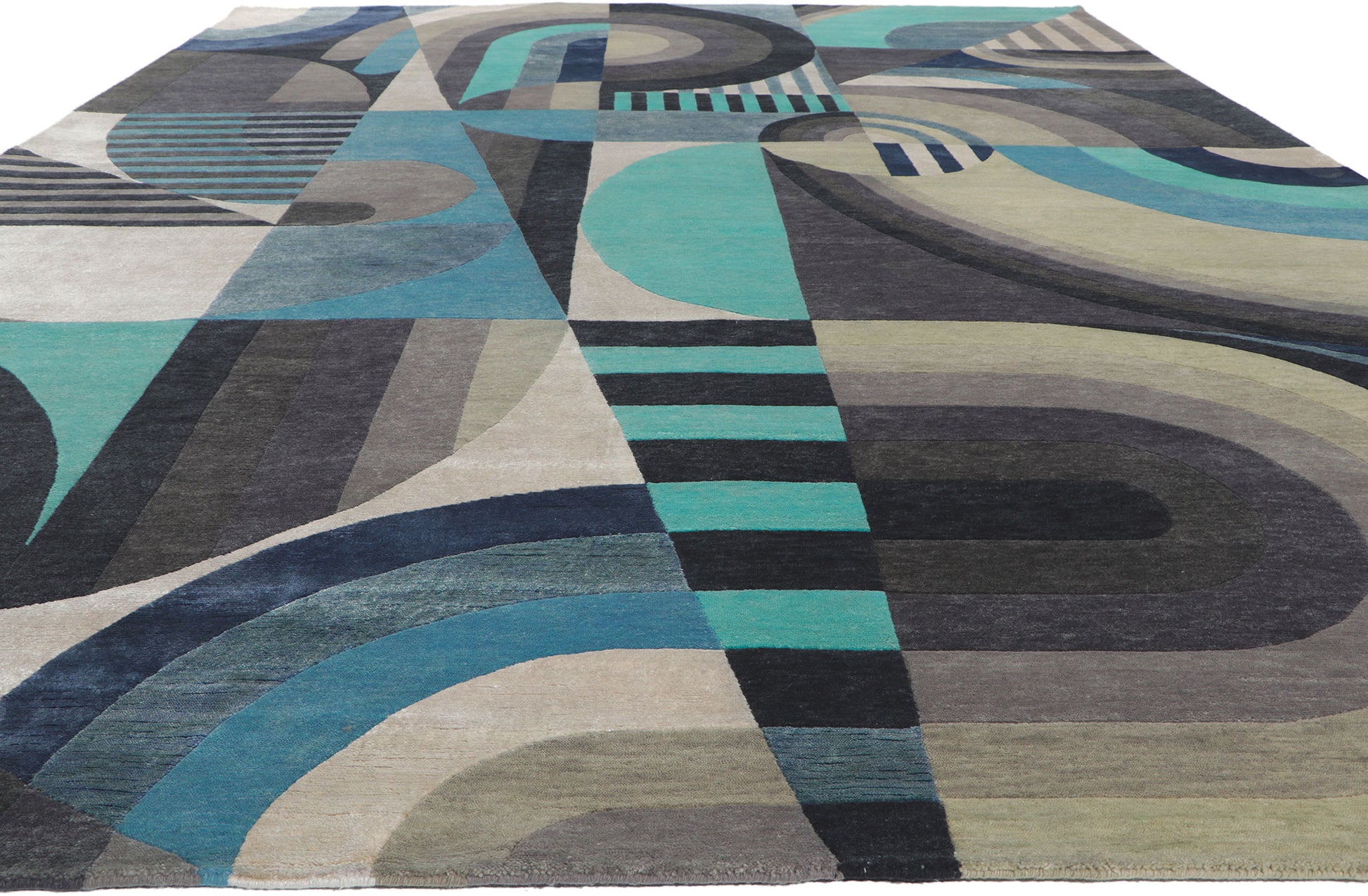 10 x 14 Contemporary Abstract Rug 30883