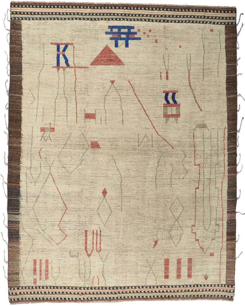10 x 14 Brutalist Moroccan Area Rug 80711