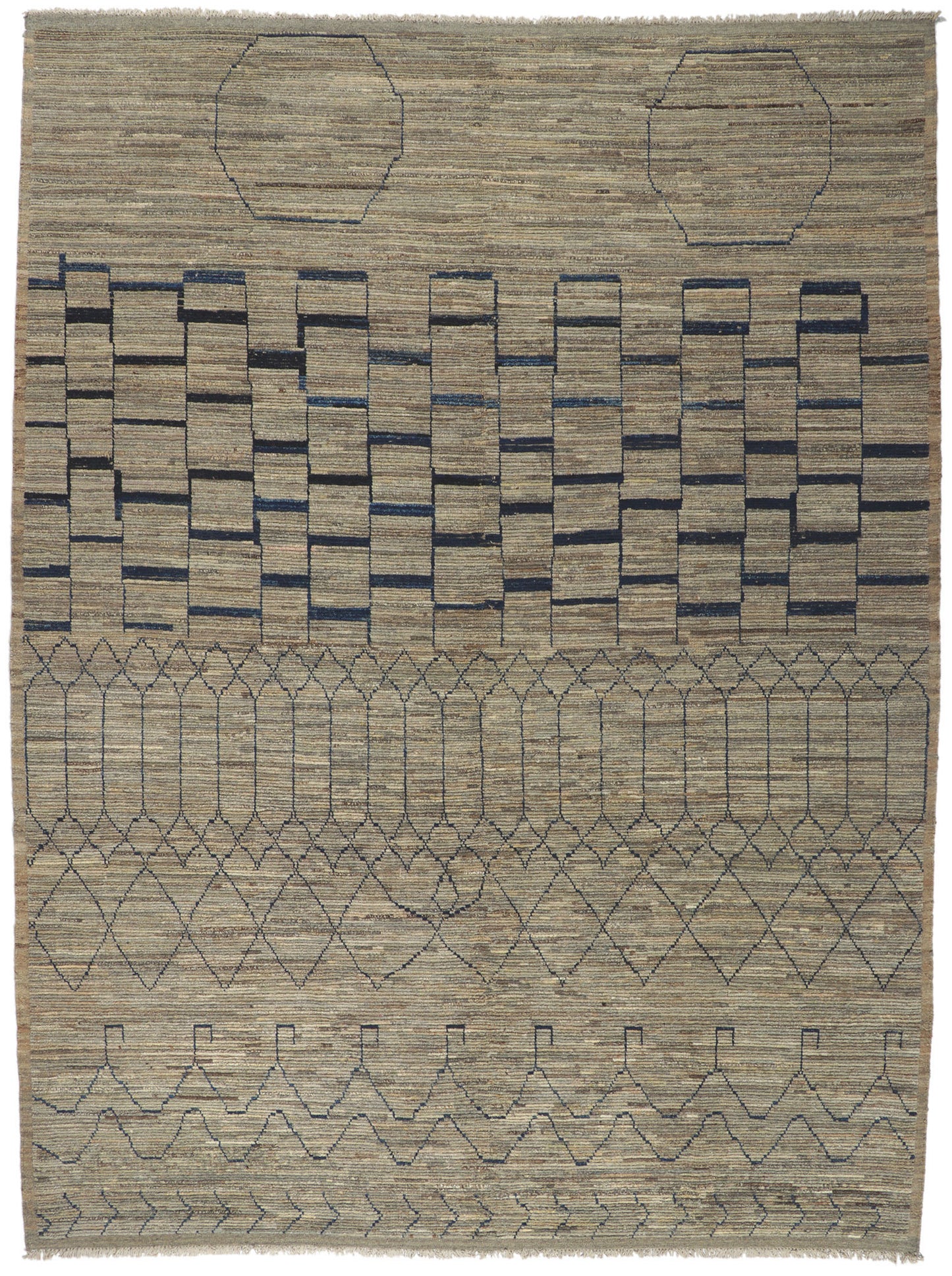 10 x 14 Modern Moroccan Area Rug 80950