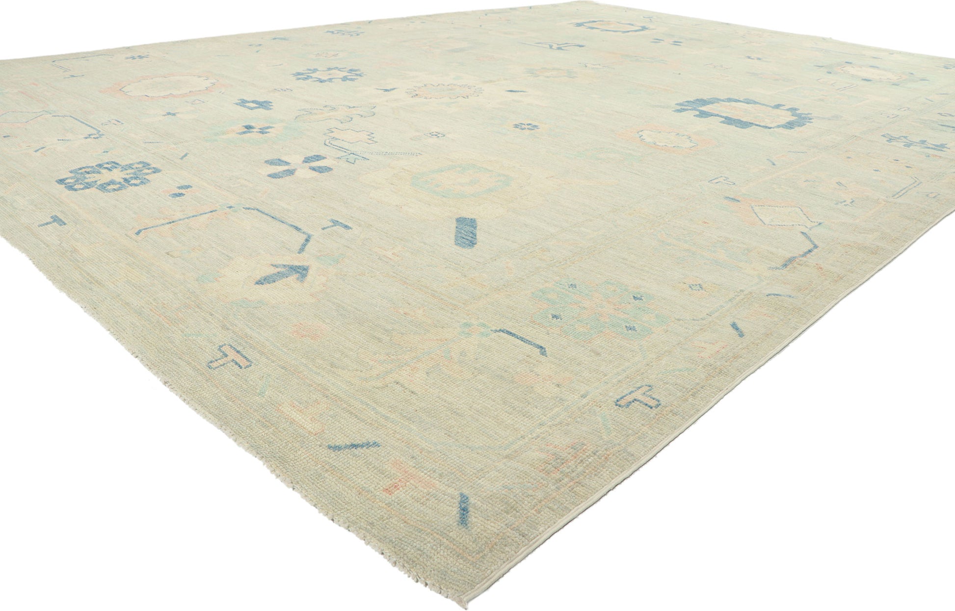 10 x 14 Vintage-Inspired Oushak Rug 80925