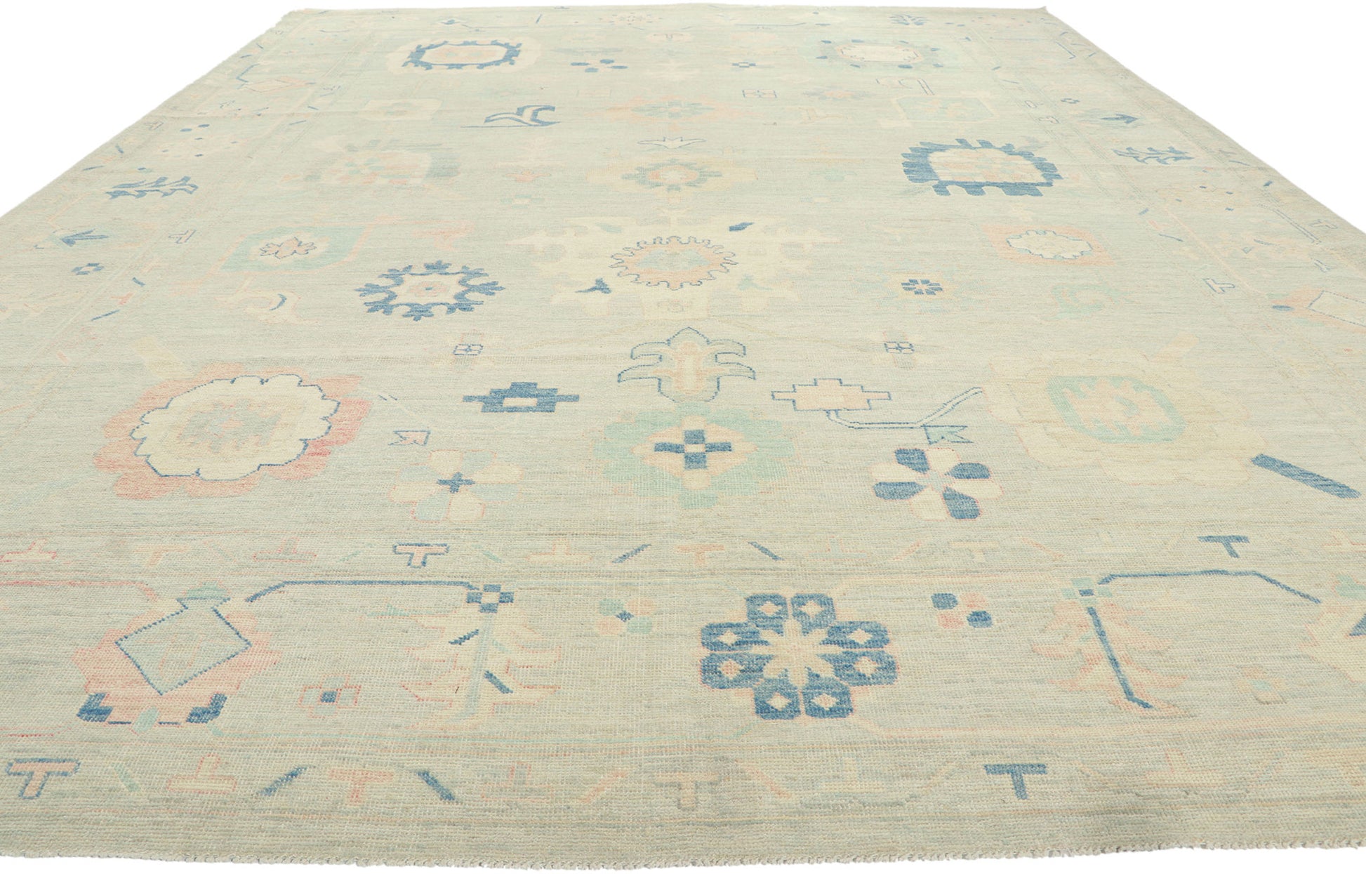 10 x 14 Vintage-Inspired Oushak Rug 80925
