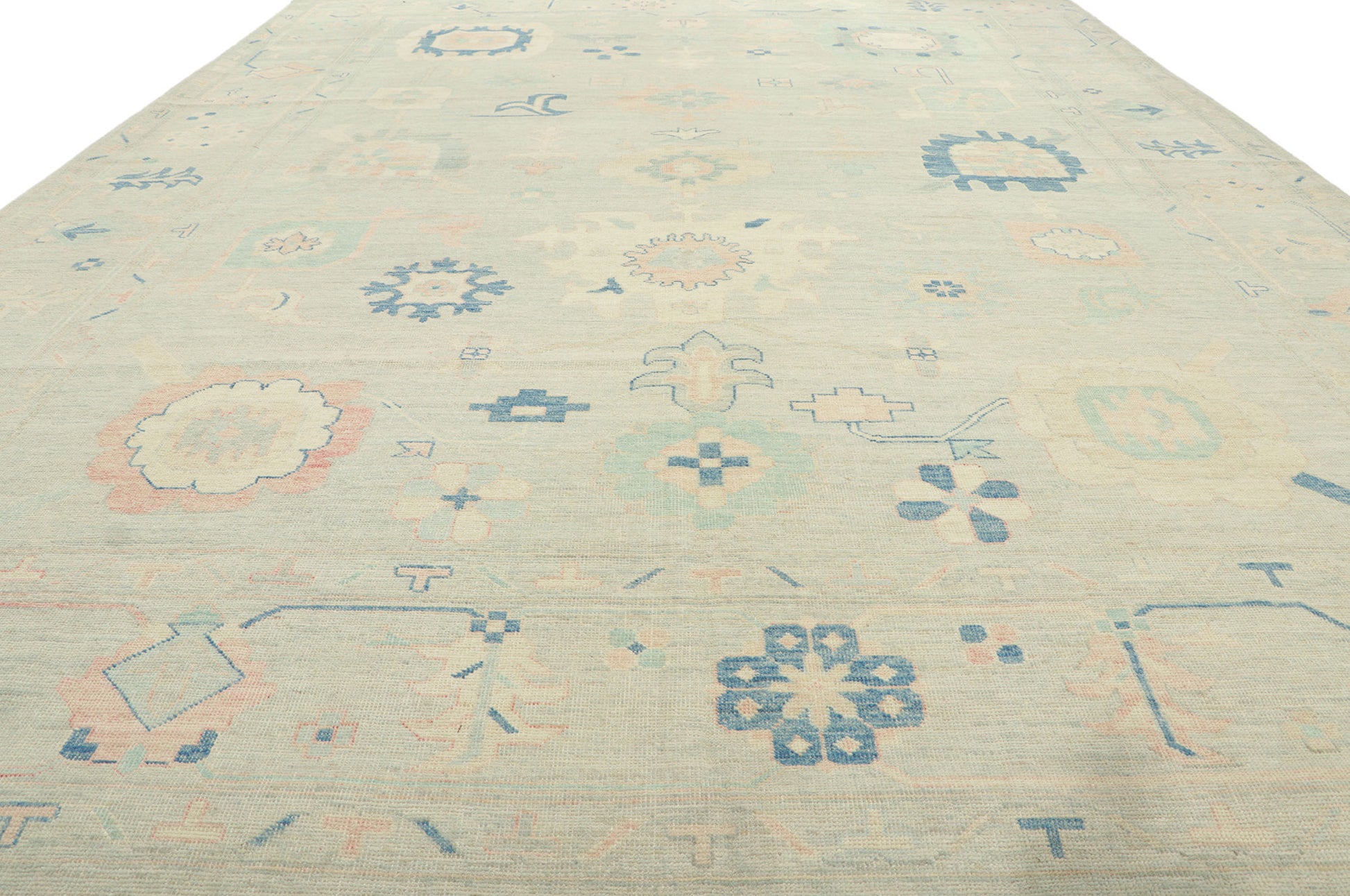 10 x 14 Vintage-Inspired Oushak Rug 80925